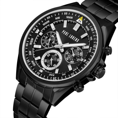 Zegarek Męski Paul Lorens PL20009B-1A5 na bransolecie stalowej w kolorze Czarny/Czarny o szerokości 22/20mm