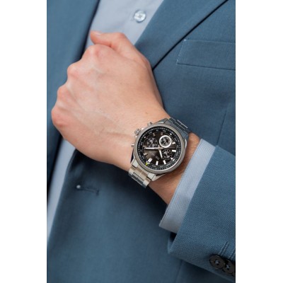 Zegarek Męski Paul Lorens PL20009B-1C1 na bransolecie stalowej w kolorze Srebrny/Srebrny o szerokości 22/20mm