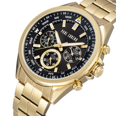 Zegarek Męski Paul Lorens PL20009B-1D1 na bransolecie stalowej w kolorze Złoty/Złoty o szerokości 22/20mm