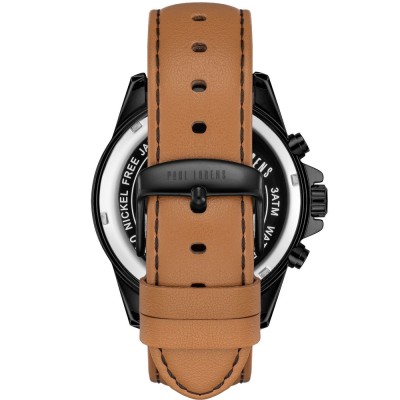 Zegarek Męski Paul Lorens PL20010A-1B3 na pasku skórzanym w kolorze Czarny/Brązowy o szerokości 22/20mm