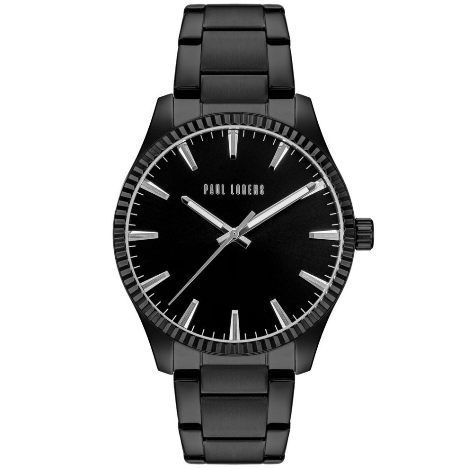 Zegarek Męski Paul Lorens PL20012B-1A5 na bransolecie stalowej w kolorze Czarny/Czarny o szerokości 22/20mm