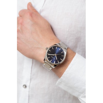 Zegarek Męski Paul Lorens PL20012B-6C1 na bransolecie stalowej w kolorze Srebrny/Srebrny o szerokości 22/20mm