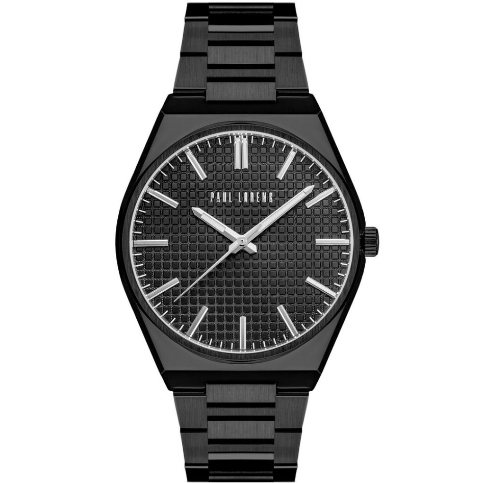 Zegarek Męski Paul Lorens PL20013B-1A5 na bransolecie stalowej w kolorze Czarny/Czarny o szerokości 24/20mm