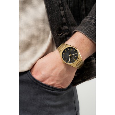 Zegarek Męski Paul Lorens PL20013B-1D1 na bransolecie stalowej w kolorze Złoty/Złoty o szerokości 24/20mm