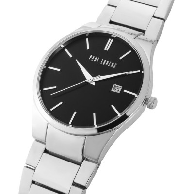 Zegarek Męski Paul Lorens PL20015B-1C1 na bransolecie stalowej w kolorze Srebrny/Srebrny o szerokości 24/22mm