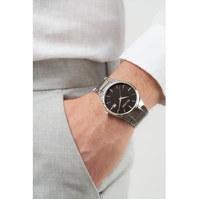 Zegarek Męski Paul Lorens PL20015B-1C1 na bransolecie stalowej w kolorze Srebrny/Srebrny o szerokości 24/22mm