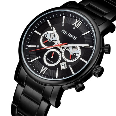 Zegarek Męski Paul Lorens PL20017B-1A5 na bransolecie stalowej w kolorze Czarny/Czarny o szerokości 22/20mm