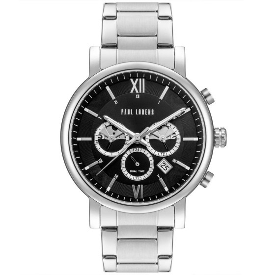 Zegarek Męski Paul Lorens PL20017B-1C1 na bransolecie stalowej w kolorze Srebrny/Srebrny o szerokości 22/20mm