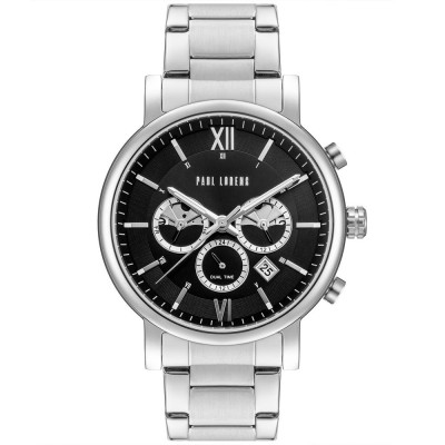 Zegarek Męski Paul Lorens PL20017B-1C1 na bransolecie stalowej w kolorze Srebrny/Srebrny o szerokości 22/20mm