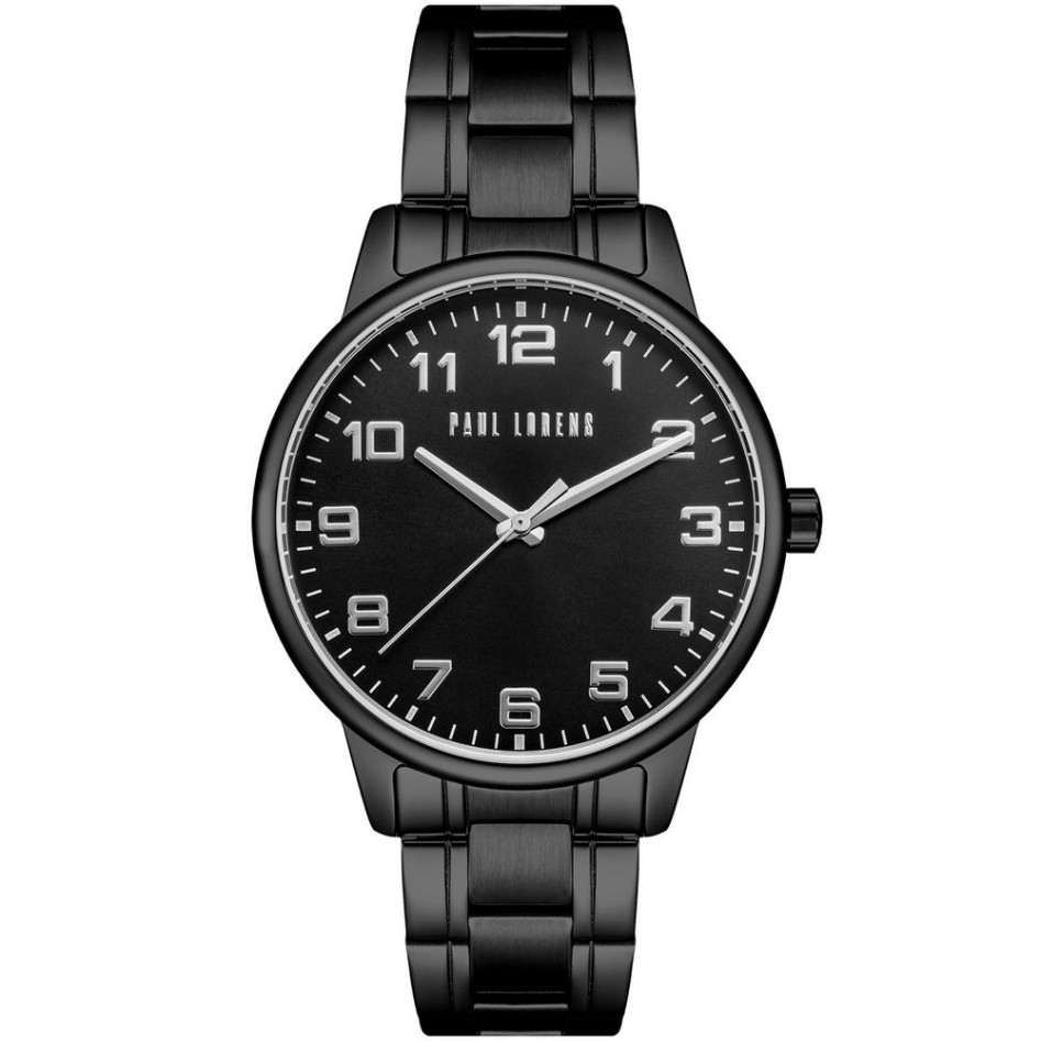 Zegarek Męski Paul Lorens PL20018B-1A5 na bransolecie stalowej w kolorze Czarny/Czarny o szerokości 20/18mm