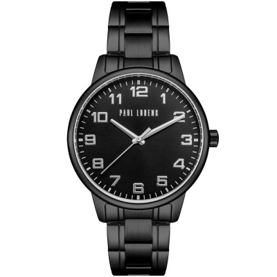 Zegarek Męski Paul Lorens PL20018B-1A5 na bransolecie stalowej w kolorze Czarny/Czarny o szerokości 20/18mm