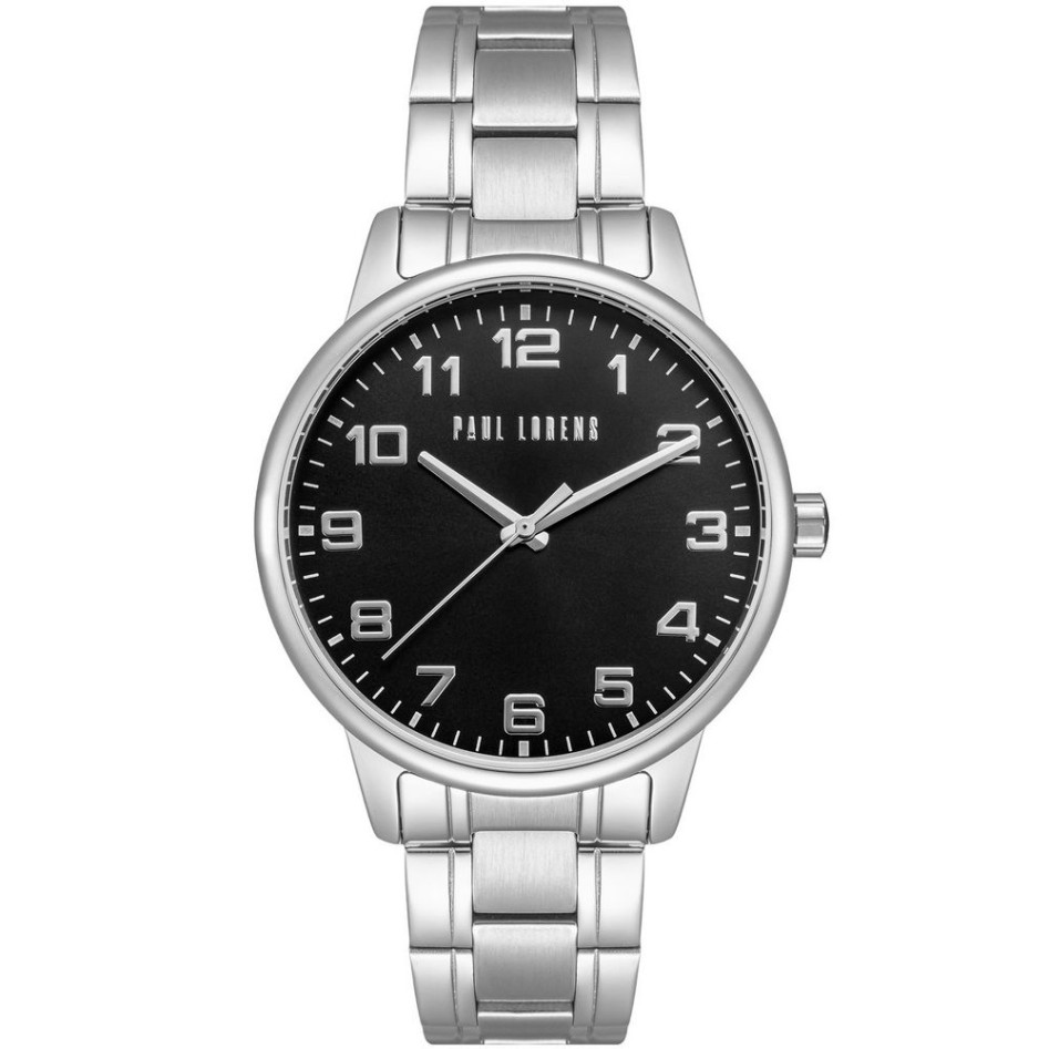 Zegarek Męski Paul Lorens PL20018B-1C1 na bransolecie stalowej w kolorze Srebrny/Srebrny o szerokości 20/18mm