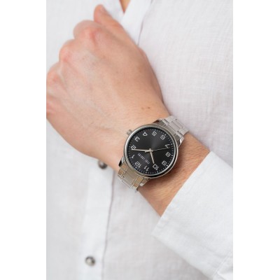 Zegarek Męski Paul Lorens PL20018B-1C1 na bransolecie stalowej w kolorze Srebrny/Srebrny o szerokości 20/18mm