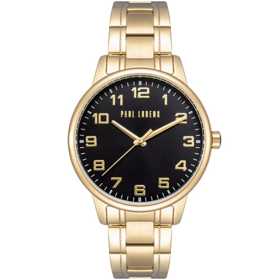 Zegarek Męski Paul Lorens PL20018B-1D1 na bransolecie stalowej w kolorze Złoty/Złoty o szerokości 20/18mm