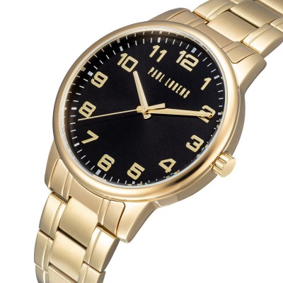 Zegarek Męski Paul Lorens PL20018B-1D1 na bransolecie stalowej w kolorze Złoty/Złoty o szerokości 20/18mm