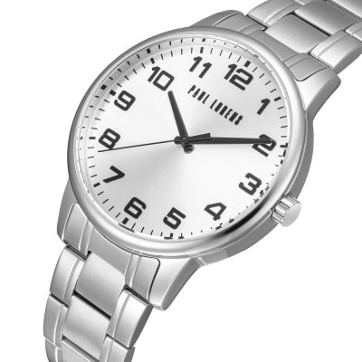 Zegarek Męski Paul Lorens PL20018B-3C1 na bransolecie stalowej w kolorze Srebrny/Srebrny o szerokości 20/18mm