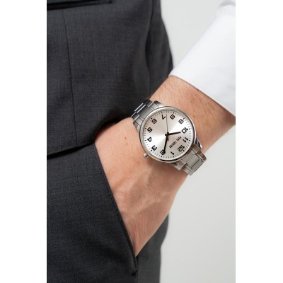 Zegarek Męski Paul Lorens PL20018B-3C1 na bransolecie stalowej w kolorze Srebrny/Srebrny o szerokości 20/18mm