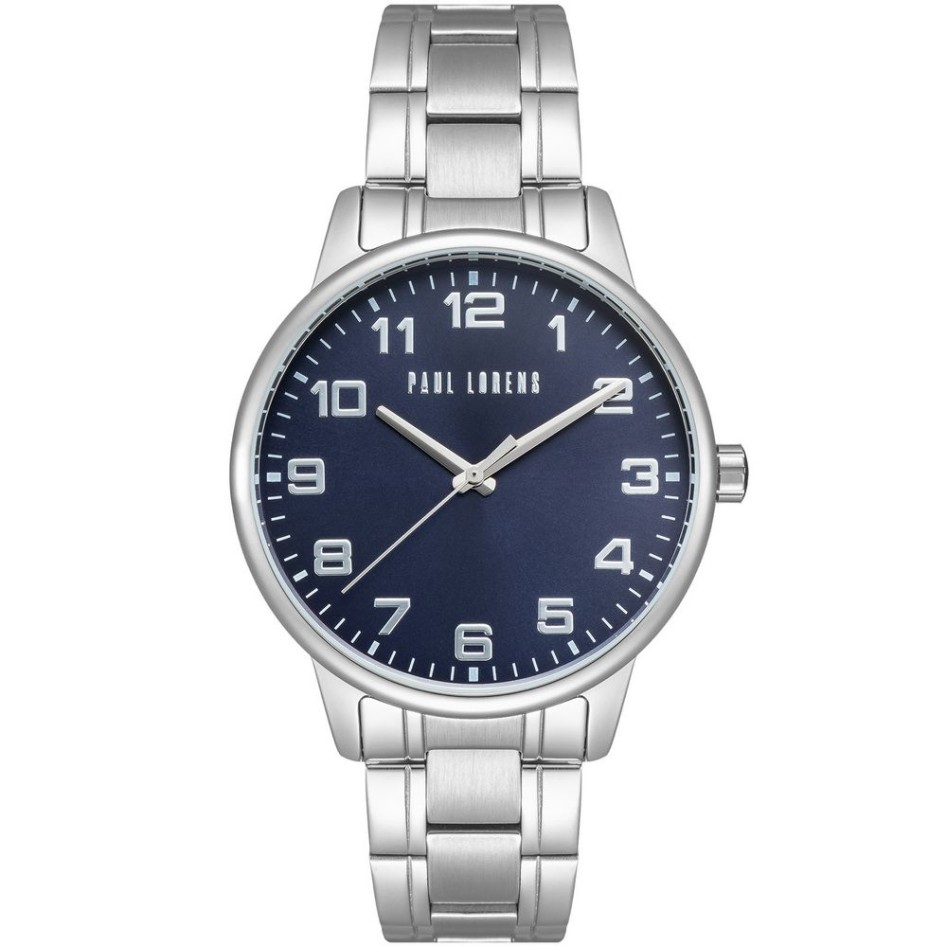 Zegarek Męski Paul Lorens PL20018B-6C1 na bransolecie stalowej w kolorze Srebrny/Srebrny o szerokości 20/18mm