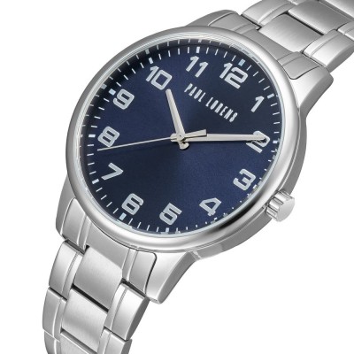 Zegarek Męski Paul Lorens PL20018B-6C1 na bransolecie stalowej w kolorze Srebrny/Srebrny o szerokości 20/18mm