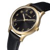 Zegarek Damski Paul Lorens PL20019A-1A2 na pasku skórzanym w kolorze Złoty/Czarny o szerokości 16/14mm