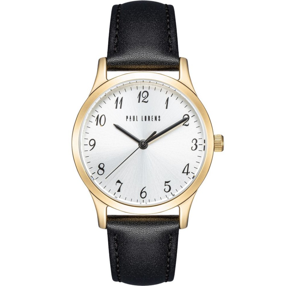 Zegarek Damski Paul Lorens PL20019A-3A2 na pasku skórzanym w kolorze Złoty/Czarny o szerokości 16/14mm