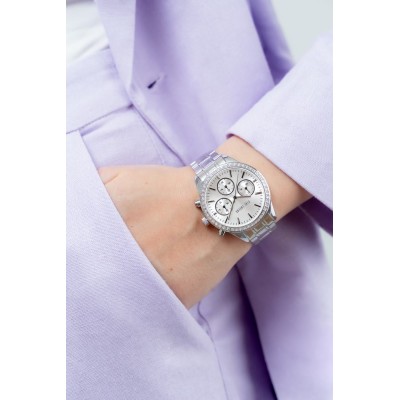 Zegarek Damski Paul Lorens PL20020B-3C1 na bransolecie stalowej w kolorze Srebrny/Srebrny o szerokości 16/14mm