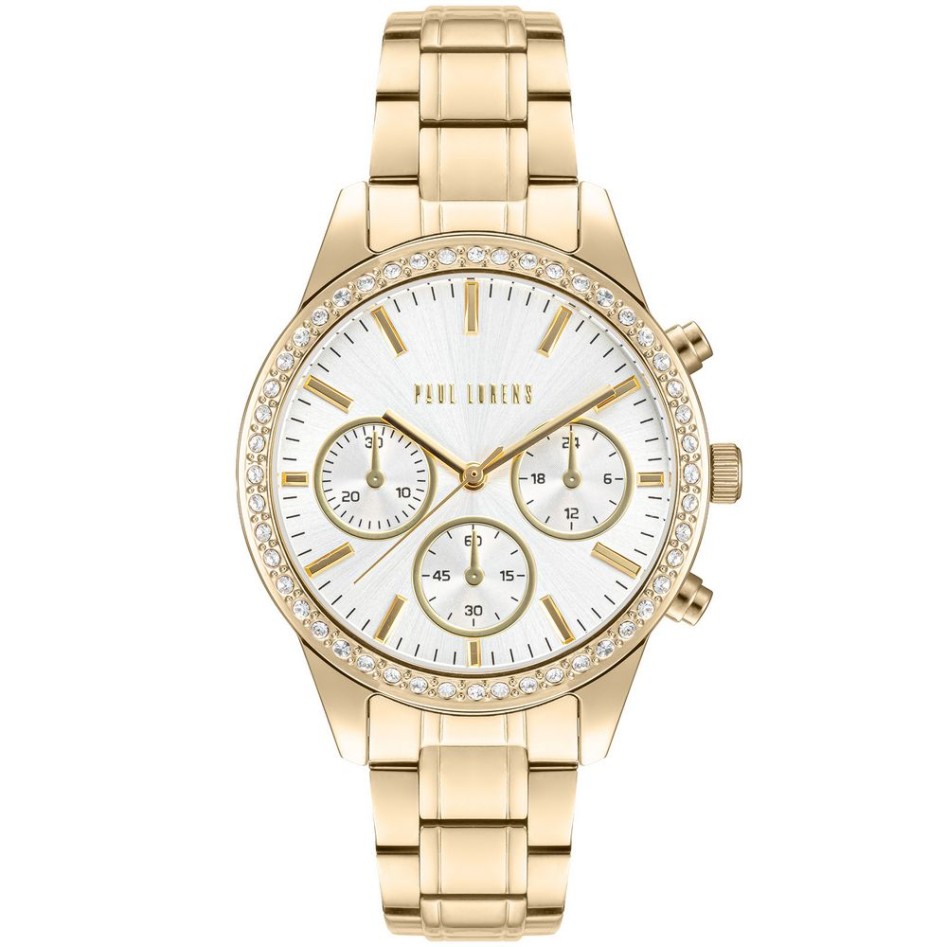 Zegarek Damski Paul Lorens PL20020B-3D1 na bransolecie stalowej w kolorze Złoty/Złoty o szerokości 16/14mm