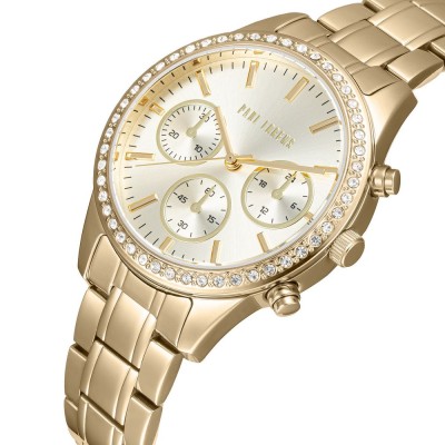 Zegarek Damski Paul Lorens PL20020B-4D1 na bransolecie stalowej w kolorze Złoty/Złoty o szerokości 16/14mm