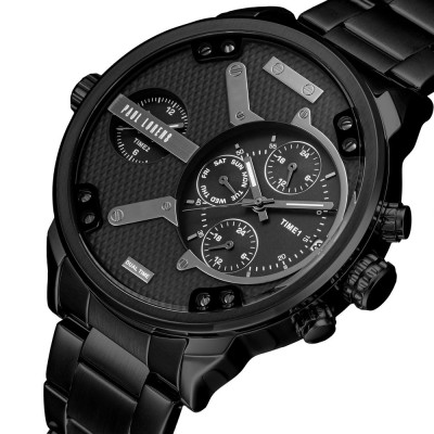 Zegarek Męski Paul Lorens PL20021B-1A5 na bransolecie stalowej w kolorze Czarny/Czarny o szerokości 24/22mm