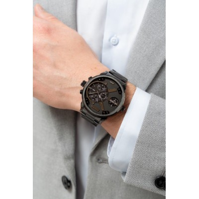 Zegarek Męski Paul Lorens PL20021B-1A5 na bransolecie stalowej w kolorze Czarny/Czarny o szerokości 24/22mm