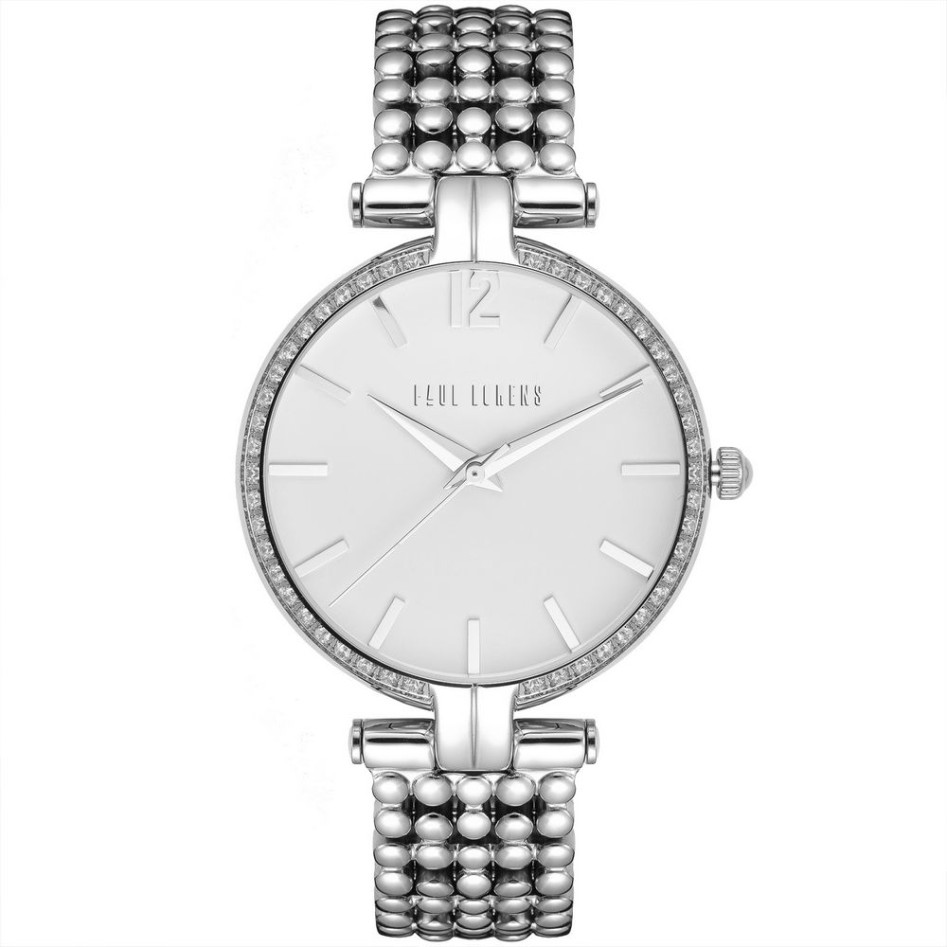 Zegarek Damski Paul Lorens PL11378B2-3C1 na bransolecie stalowej w kolorze Srebrny/Srebrny o szerokości 16