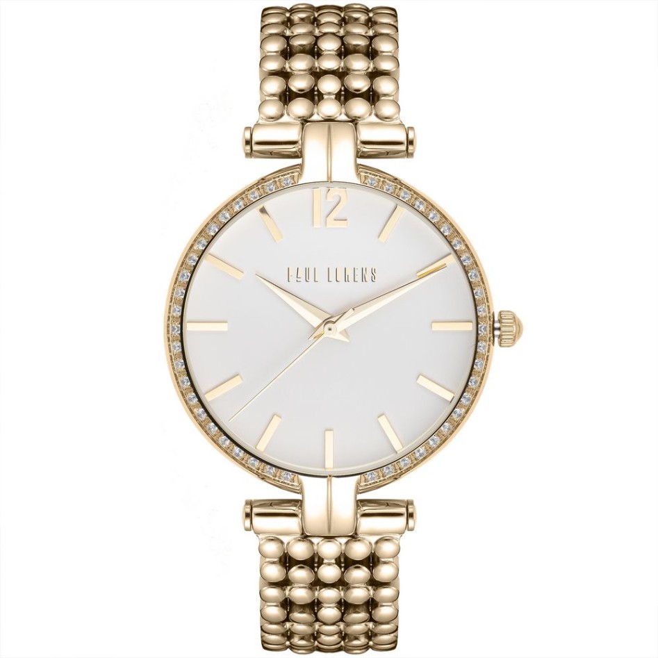 Zegarek Damski Paul Lorens PL11378B2-3D1 na bransolecie stalowej w kolorze Złoty/Złoty o szerokości 16