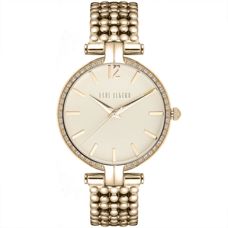 Zegarek Damski Paul Lorens PL11378B2-4D1 na bransolecie stalowej w kolorze Złoty/Złoty o szerokości 16