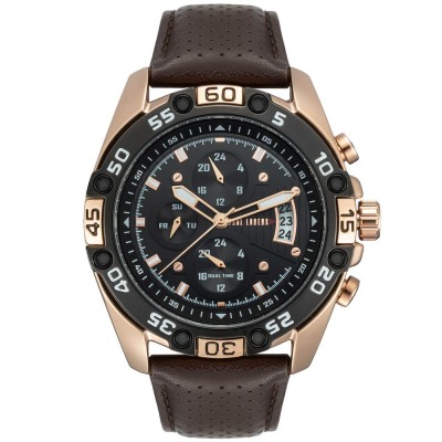 Zegarek Męski Paul Lorens PL8754A5-1B1 na pasku skórzanym w kolorze Miedziany/Czarny/Brązowy o szerokości 24/20mm