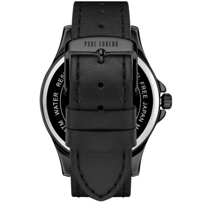 Zegarek Męski Paul Lorens PL8071A3-1A5 na pasku skórzanym w kolorze Srebrny/Czarny o szerokości 22/20mm