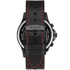 Zegarek Męski Paul Lorens PL8071A2-1A3 na pasku skórzanym w kolorze Czarny/Czarny/Przeszycia Czerwone o szerokości 22/20mm