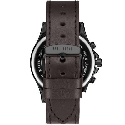 Zegarek Męski Paul Lorens PL8071A2-1B2 na pasku skórzanym w kolorze Czarny/Brązowy o szerokości 22/20mm