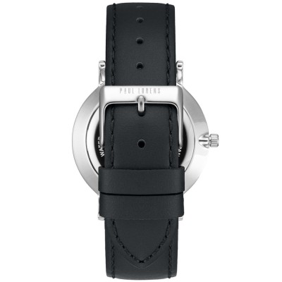Zegarek Męski Paul Lorens PL11989A5-1A1 na pasku skórzanym w kolorze Srebrny/Czarny o szerokości 20/18mm