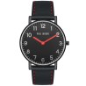 Zegarek Męski Paul Lorens PL11989A5-1A3 na pasku skórzanym w kolorze Czarny/Czarny o szerokości 20/18mm