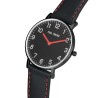 Zegarek Męski Paul Lorens PL11989A5-1A3 na pasku skórzanym w kolorze Czarny/Czarny o szerokości 20/18mm
