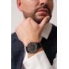 Zegarek Męski Paul Lorens PL11989A5-1A3 na pasku skórzanym w kolorze Czarny/Czarny o szerokości 20/18mm