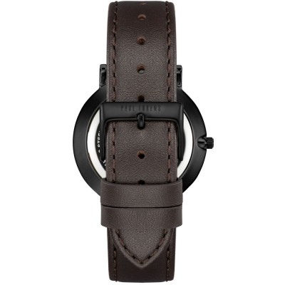 Zegarek Męski Paul Lorens PL11989A5-3B1-2 na pasku skórzanym w kolorze Czarny/Brązowy o szerokości 20/18mm