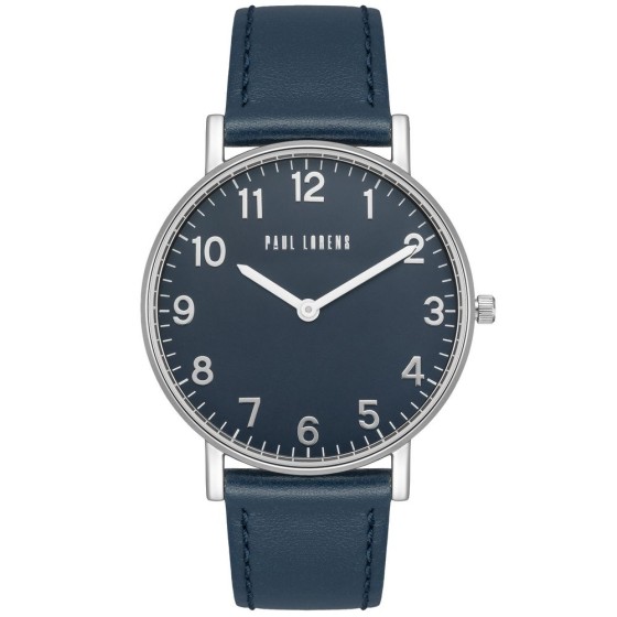 Zegarek Męski Paul Lorens PL11989A5-6F1 na pasku skórzanym w kolorze Srebrny/Srebrny o szerokości 20/18mm