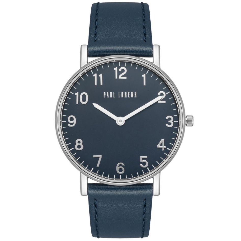 Zegarek Męski Paul Lorens PL11989A5-6F1 na pasku skórzanym w kolorze Srebrny/Srebrny o szerokości 20/18mm