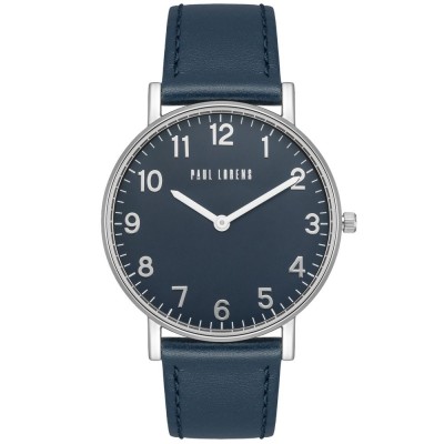 Zegarek Męski Paul Lorens PL11989A5-6F1 na pasku skórzanym w kolorze Srebrny/Srebrny o szerokości 20/18mm