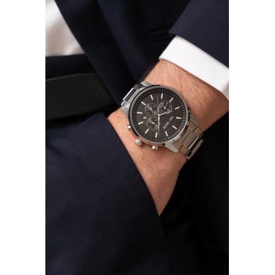 Zegarek Męski Paul Lorens PL6647B-1C1 na bransolecie stalowej w kolorze Srebrny/Srebrny o szerokości 22/20mm