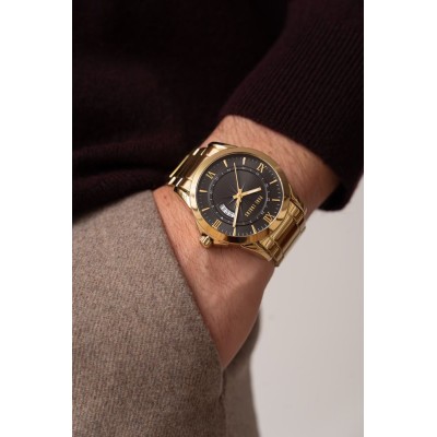 Zegarek Męski Paul Lorens PL3844B3-1D1 na bransolecie stalowej w kolorze Złoty/Złoty o szerokości 24/22mm