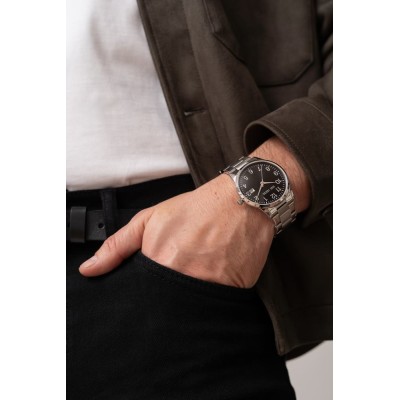 Zegarek Męski Paul Lorens PL14573B2-1A5 na bransolecie stalowej w kolorze Czarny/Czarny o szerokości 22/20mm