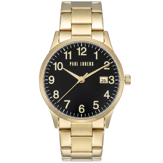 Zegarek Męski Paul Lorens PL14573B2-1D1 na bransolecie stalowej w kolorze Złoty/Złoty o szerokości 22/20mm