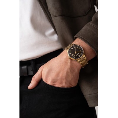 Zegarek Męski Paul Lorens PL14573B2-1D1 na bransolecie stalowej w kolorze Złoty/Złoty o szerokości 22/20mm